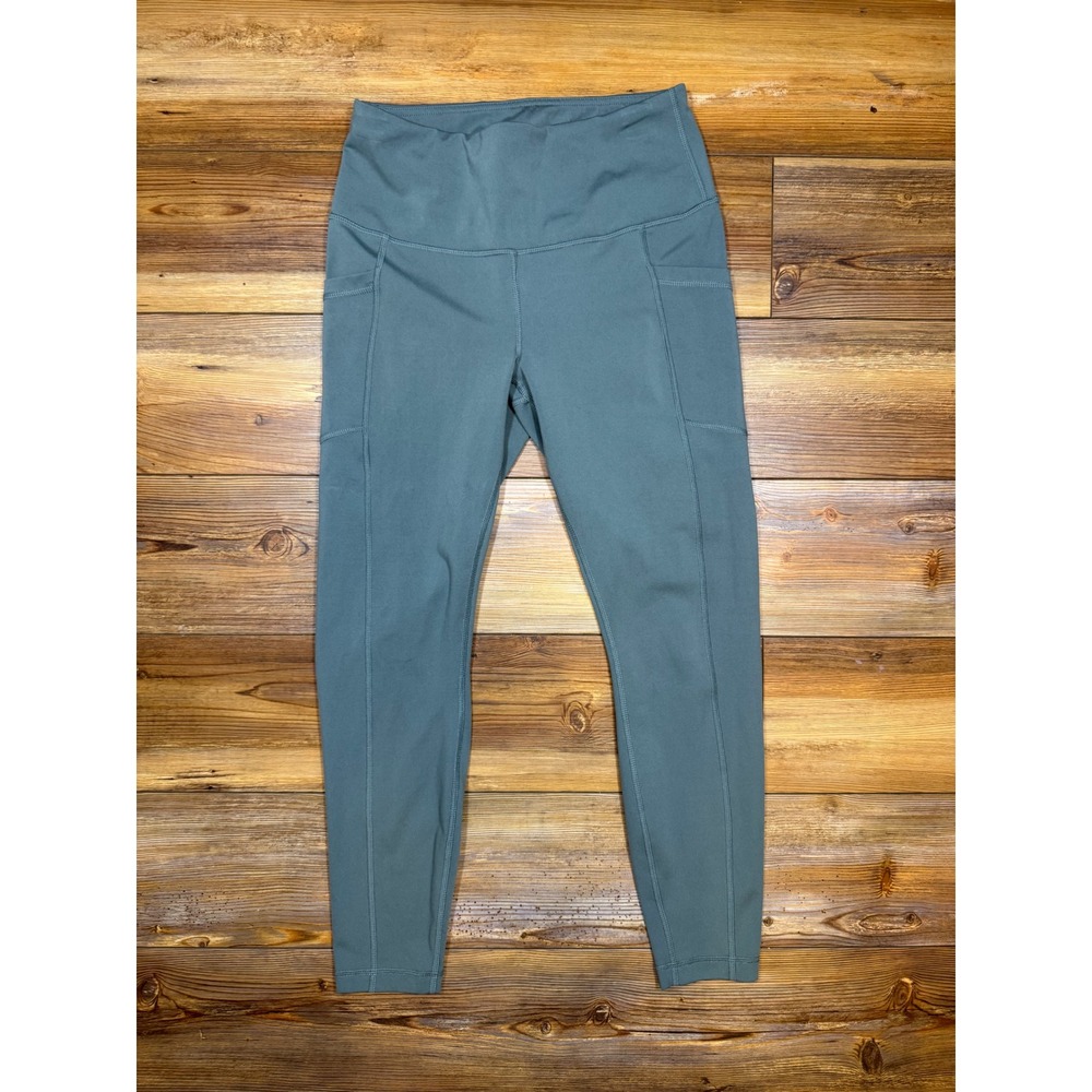 Yogalicious Lux Womens High Waist Side Pocket Leggings Sage Green M RN 144527
